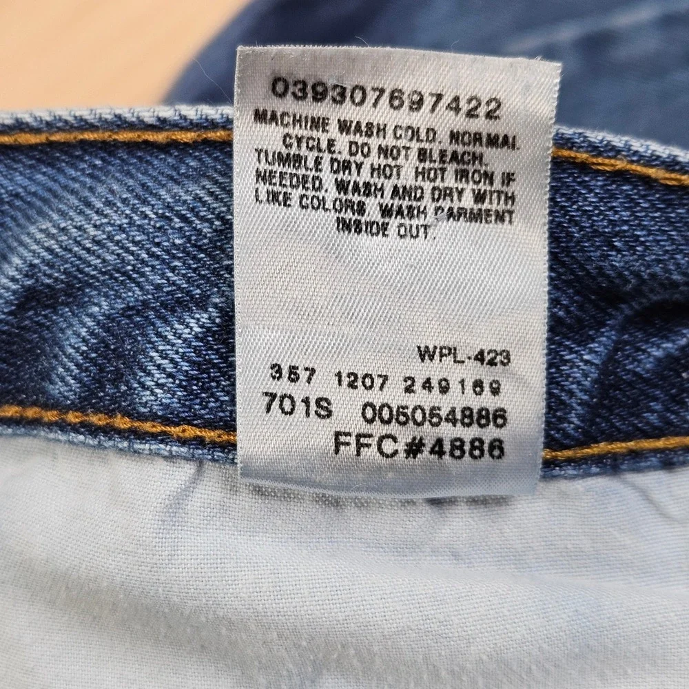 Y2K‎ Levi's 505 Regular Fit Jeans Mens 36x30 Blue Straight Leg Denim Pants 07